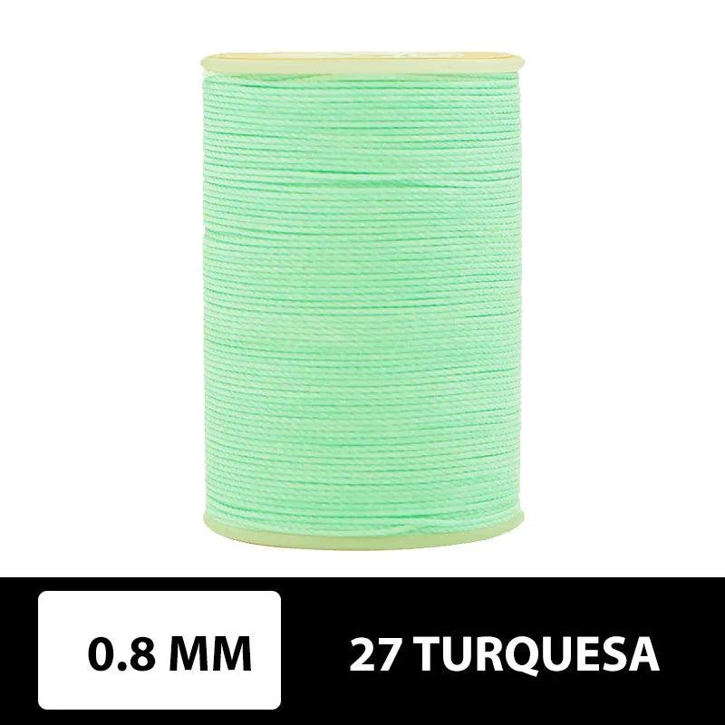 Hilo encerado plano 0.8 mm 90 metros - La Tendeta del Cuero