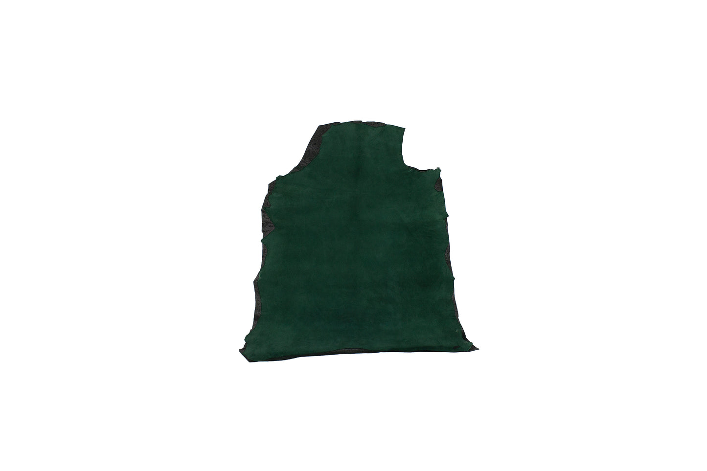 Bottle green suede leather