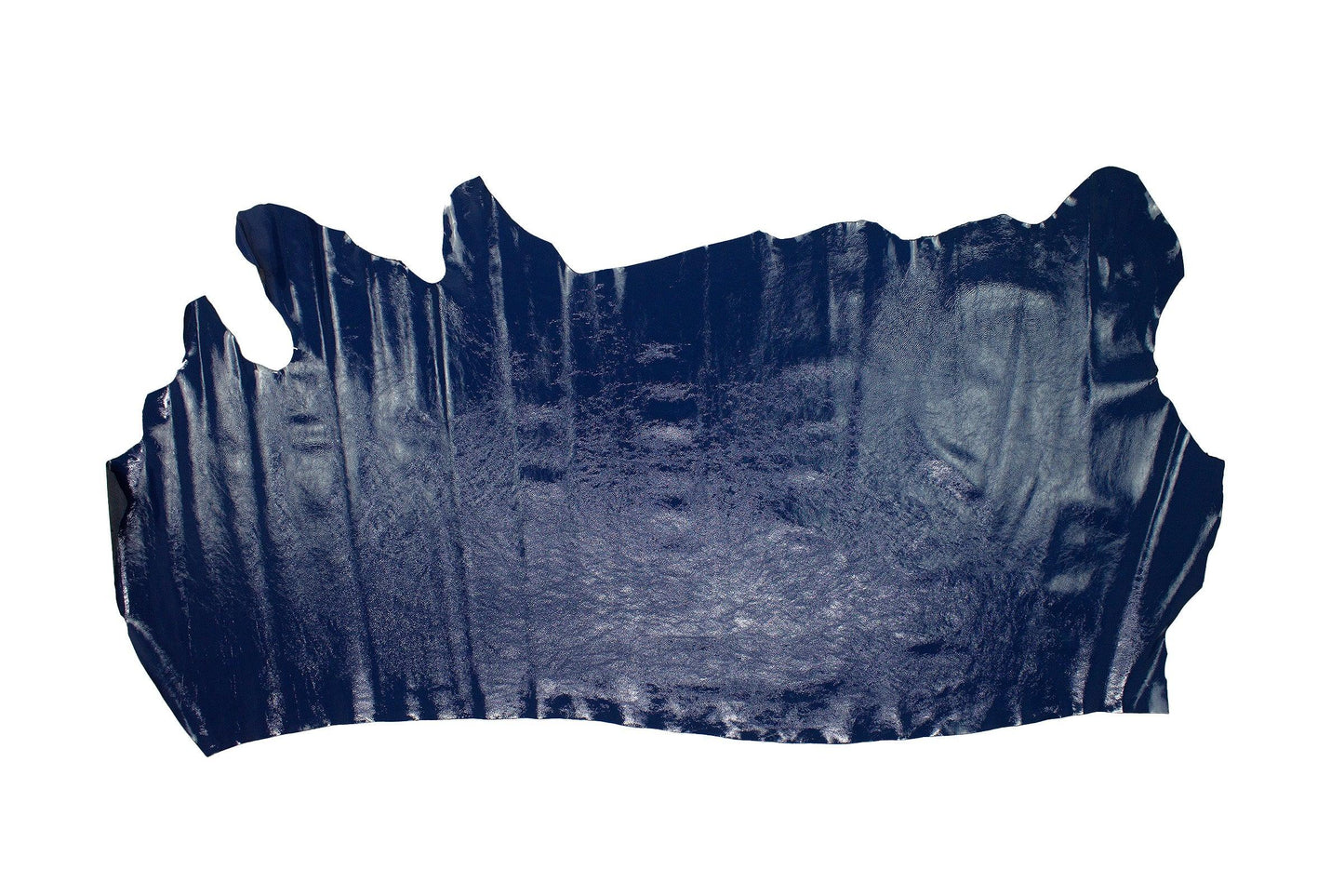 Piel de charol arrugado azul oceano - La Tendeta del Cuero