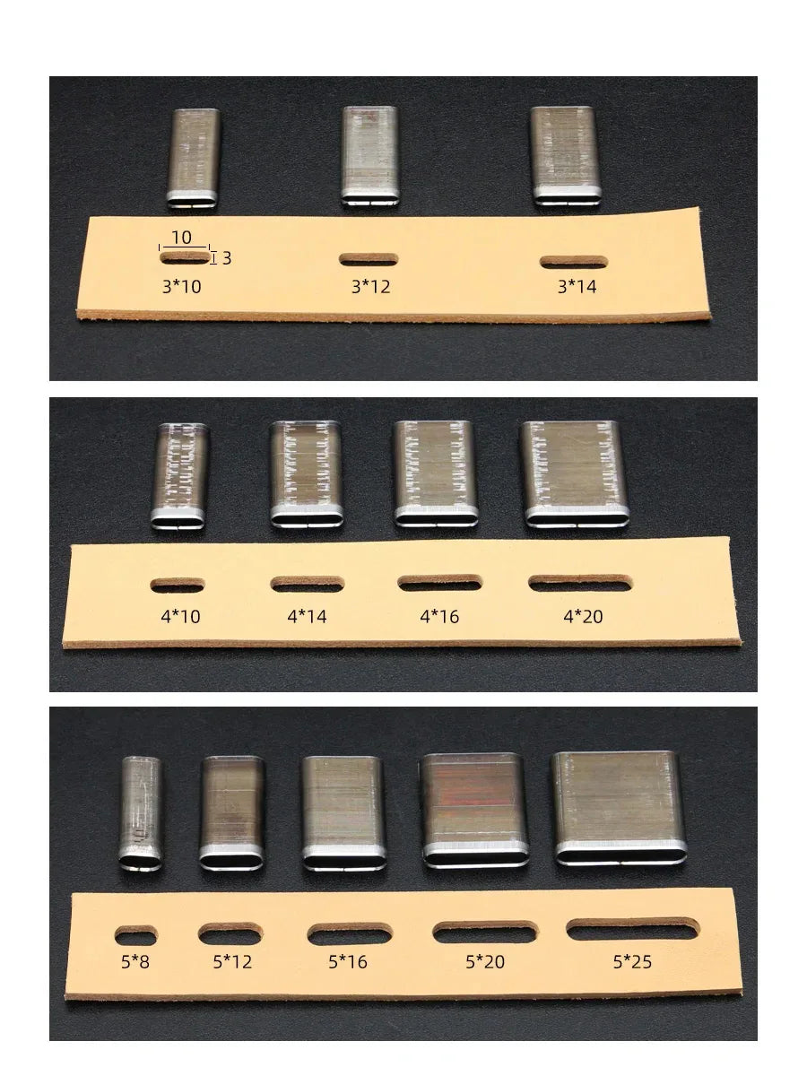 Juego de sacabocados ovalados - La Tendeta del Cuero
