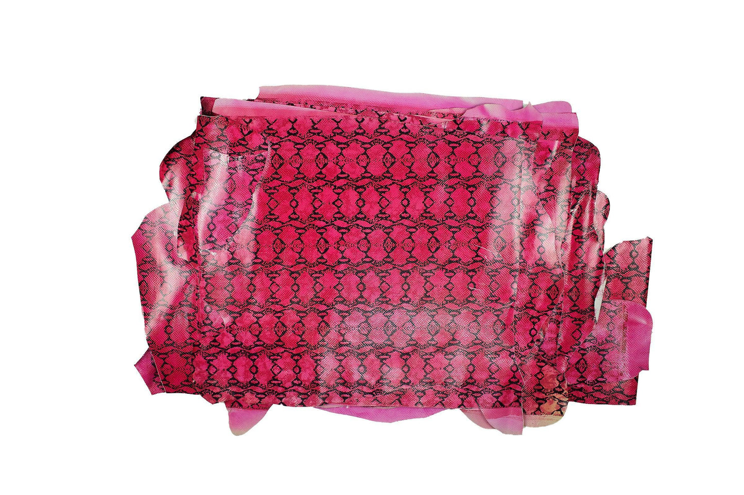 Piel de grabado serpiente fucsia - negro - La Tendeta del Cuero