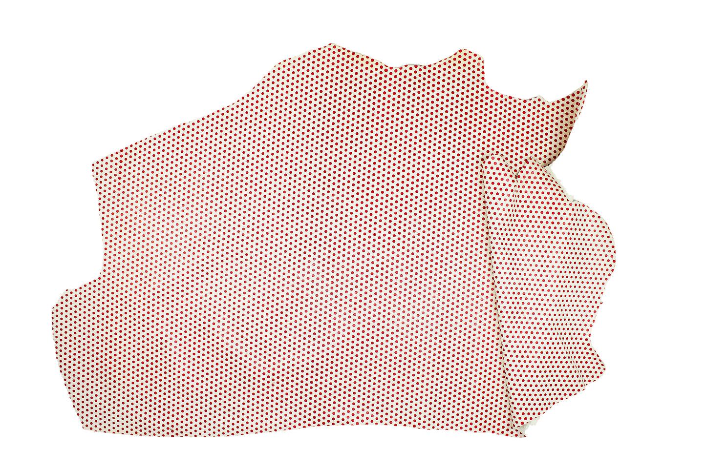 Piel de grabado puntos rojos