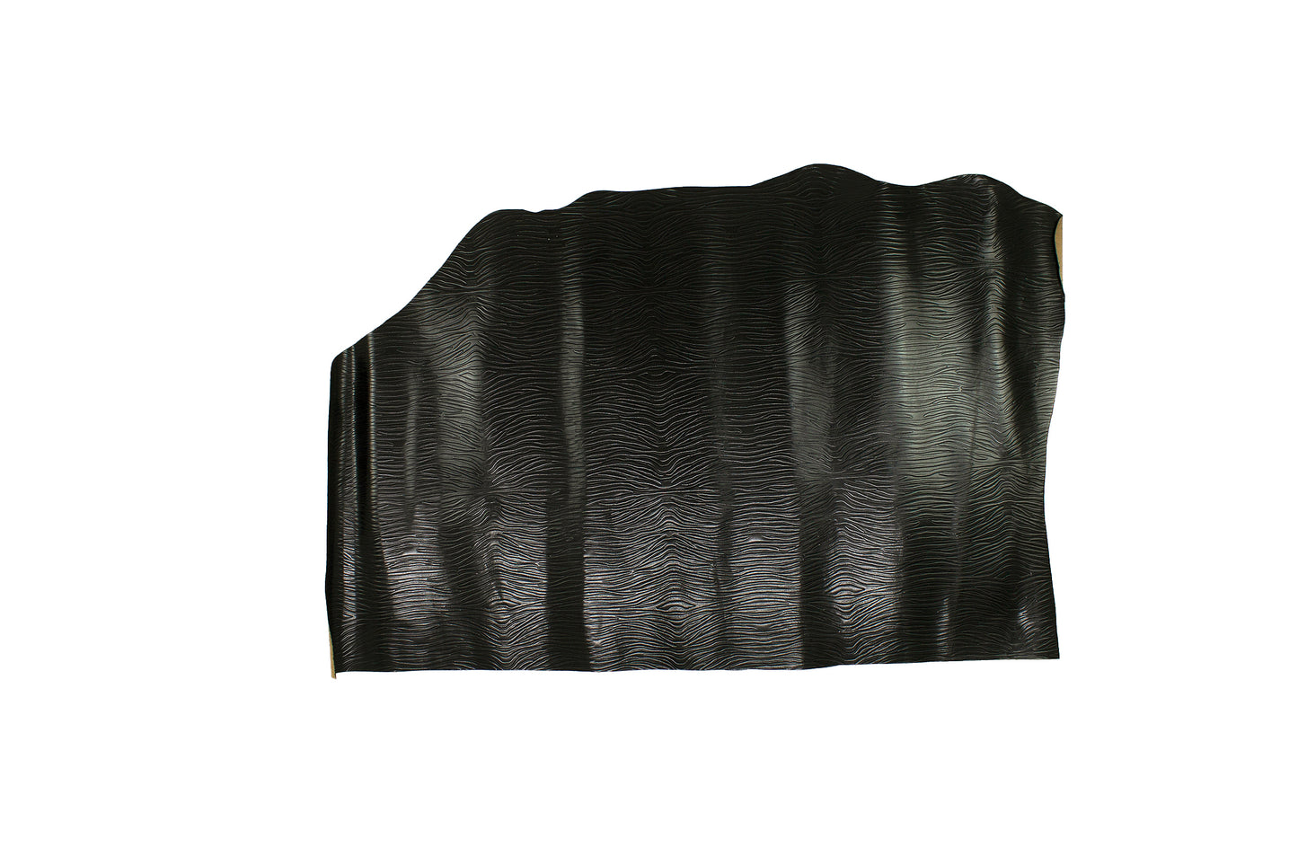 Black zebra print leather