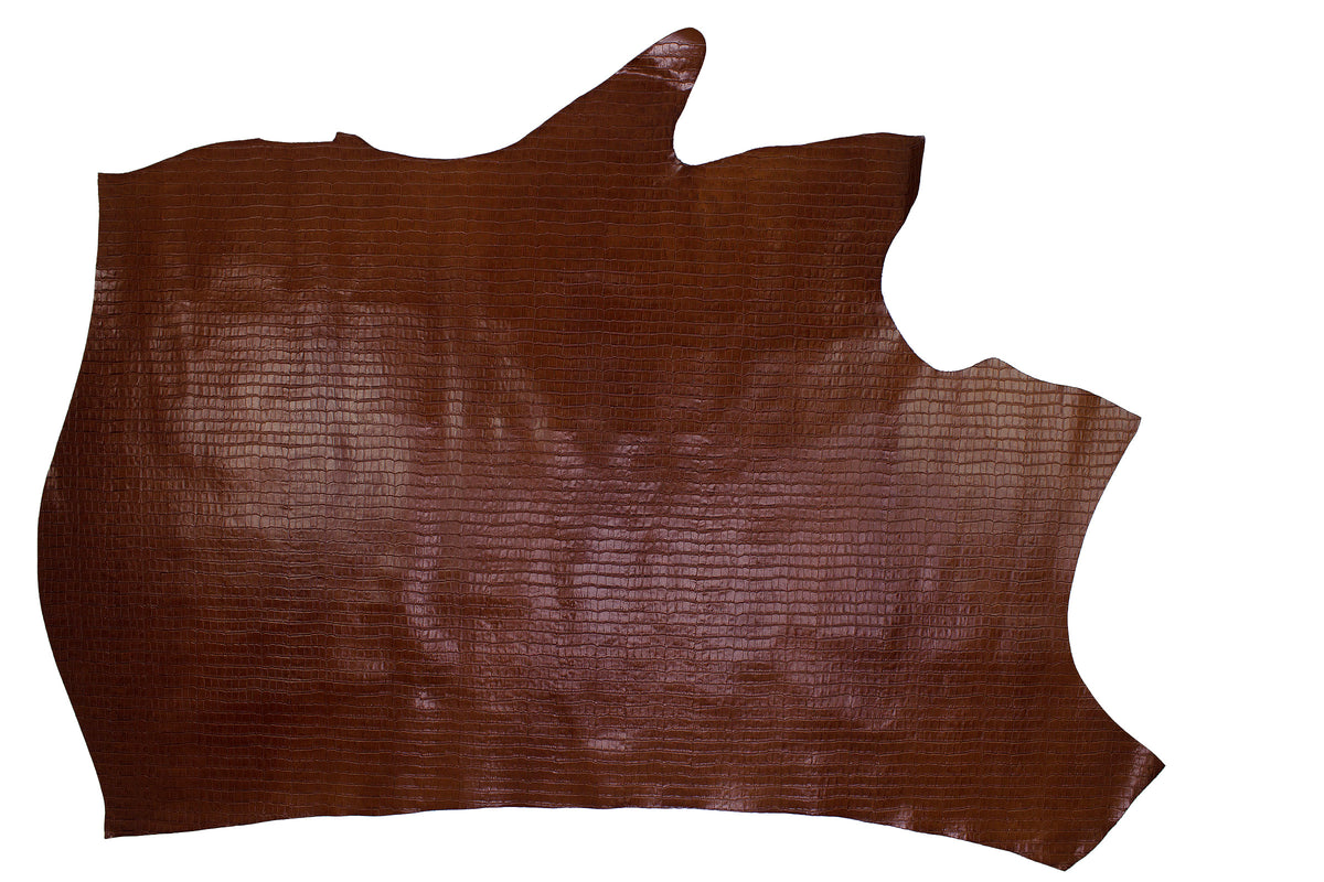 Piel de grabado coco marron envejecido