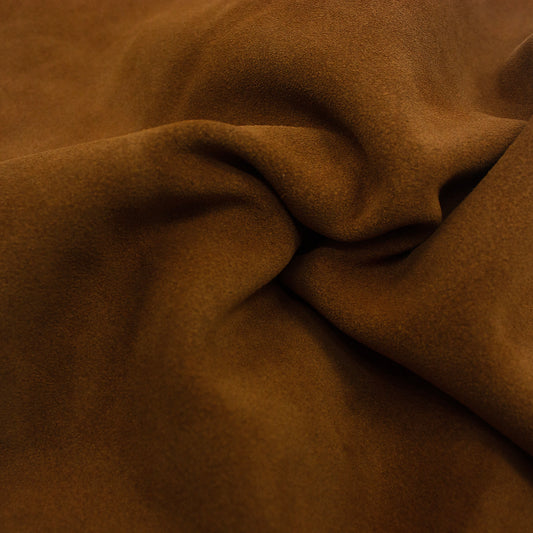 Trozo de piel serraje marron canela