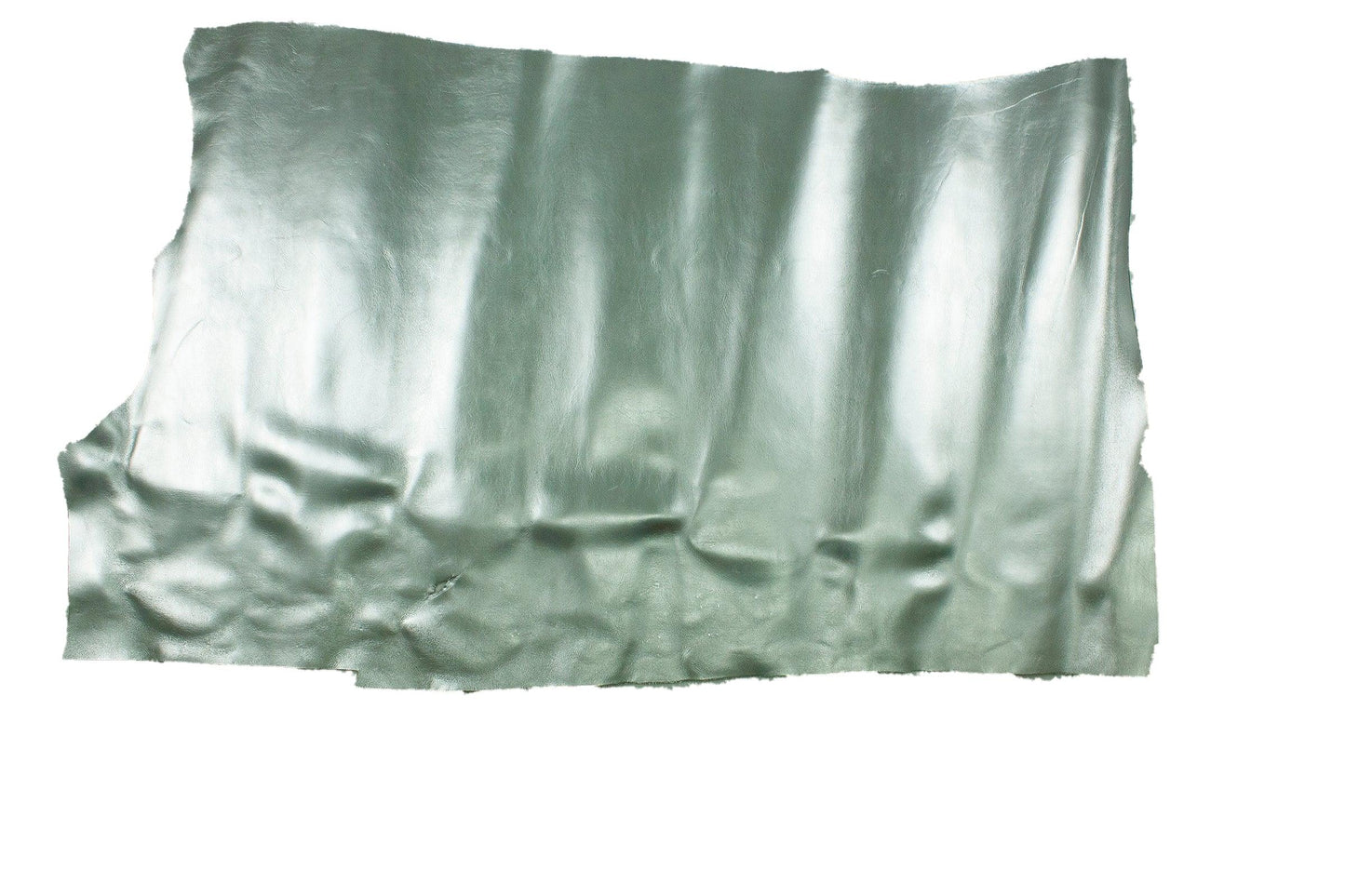 Trozo de piel vacuno laminado plata - La Tendeta del Cuero