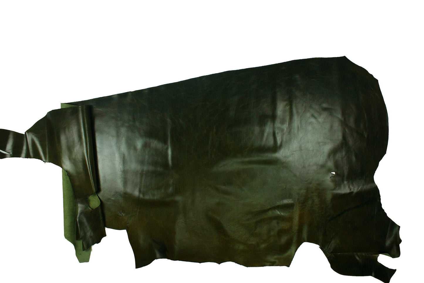 Piel de vacuno rustico verde envejecido - La Tendeta del Cuero