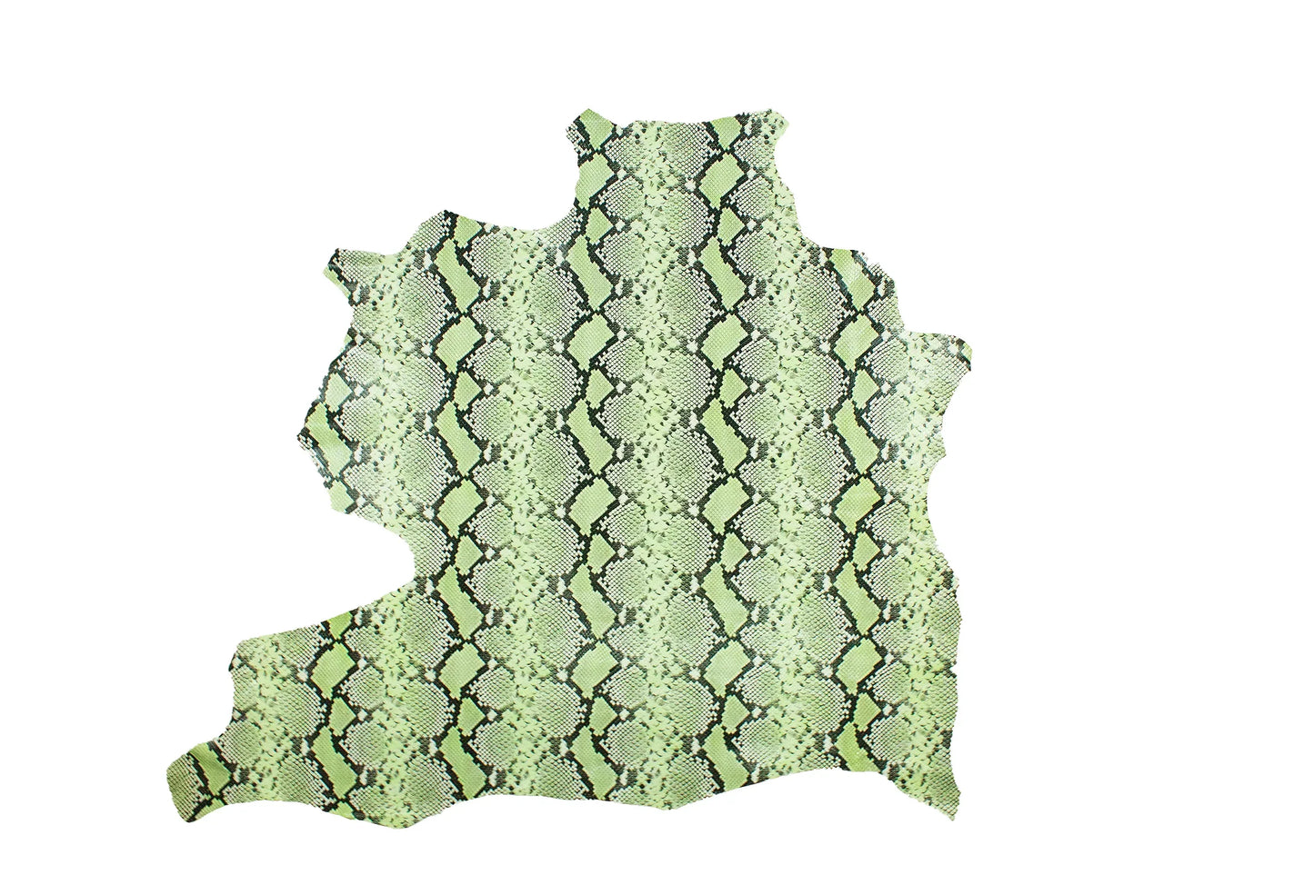 Piel de grabado serpiente piton verde aguamarina - La Tendeta del Cuero