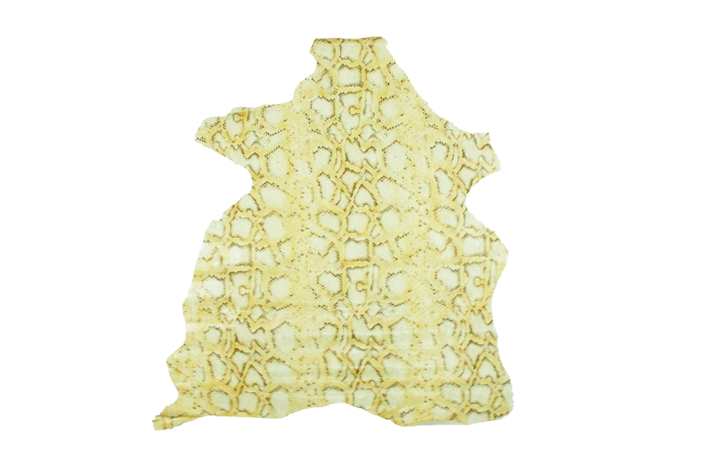 Piel de grabado serpiente piton amarillo mostaza claro