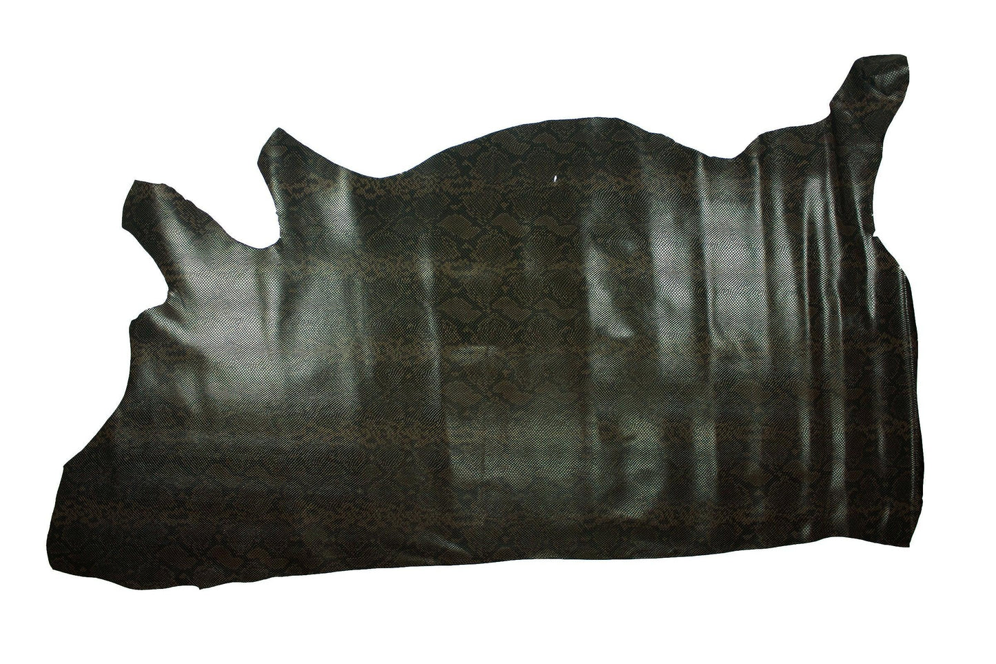 Piel de grabado serpiente tonos marrones oscuros - La Tendeta del Cuero