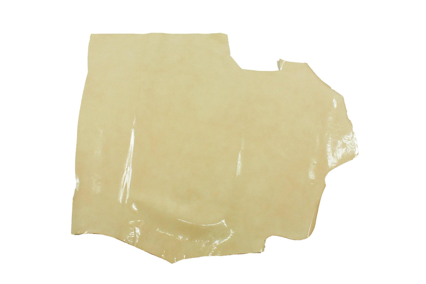 Trozo de piel charol crema - La Tendeta del Cuero