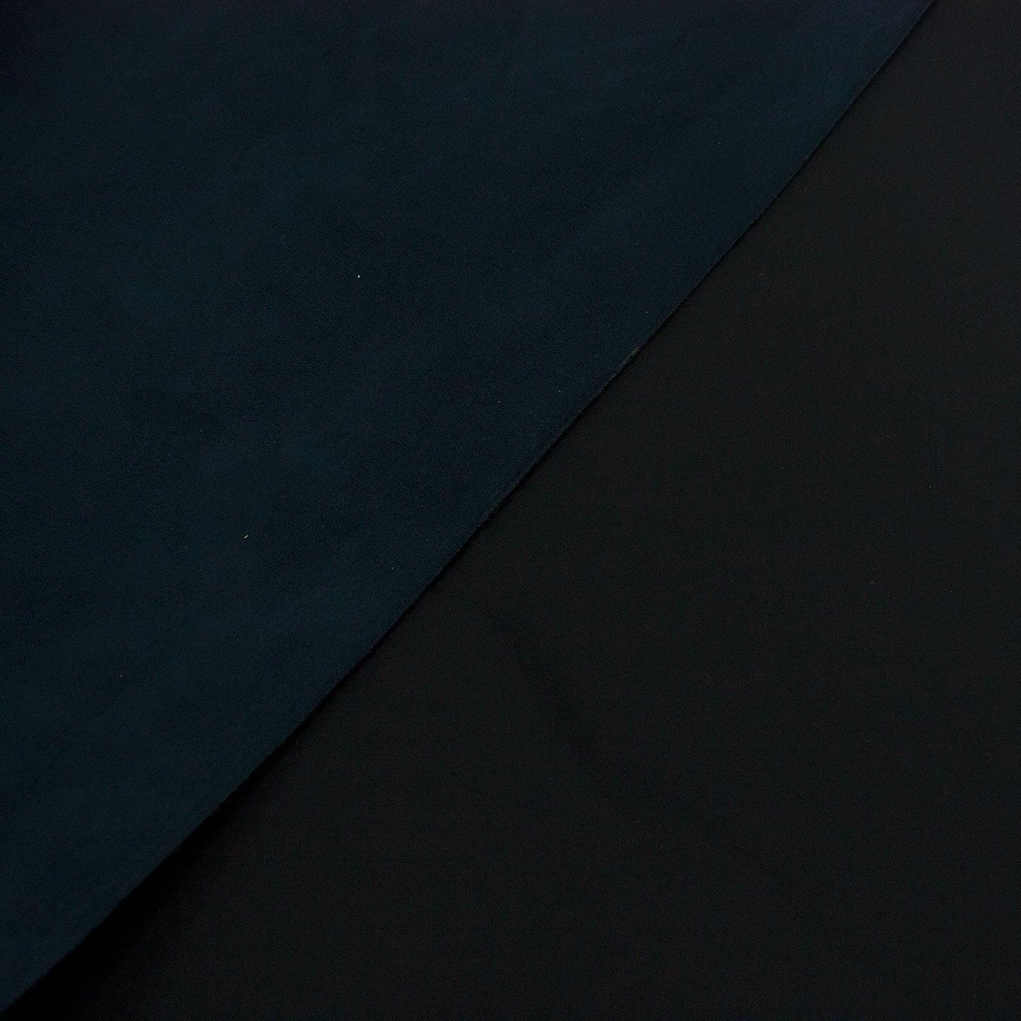 Tejido raso negro - reves felpa azul - La Tendeta del Cuero