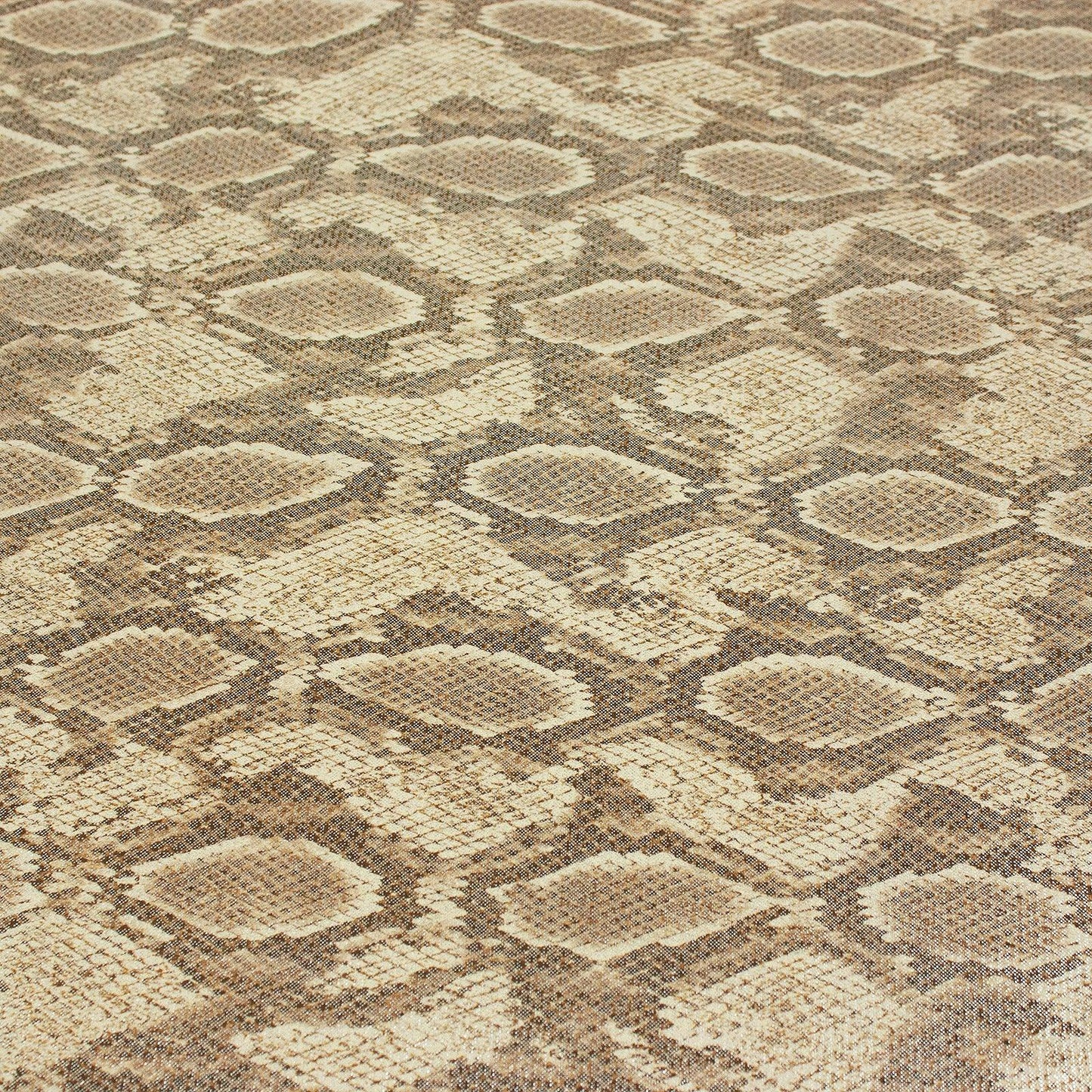 Tejido fantasia serpiente tonos marrones - La Tendeta del Cuero