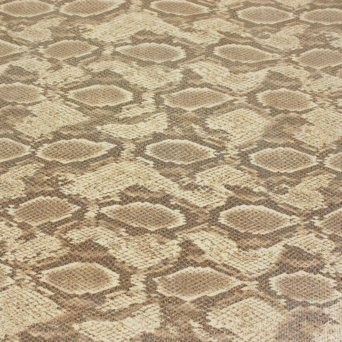 Tejido fantasia serpiente tonos marrones