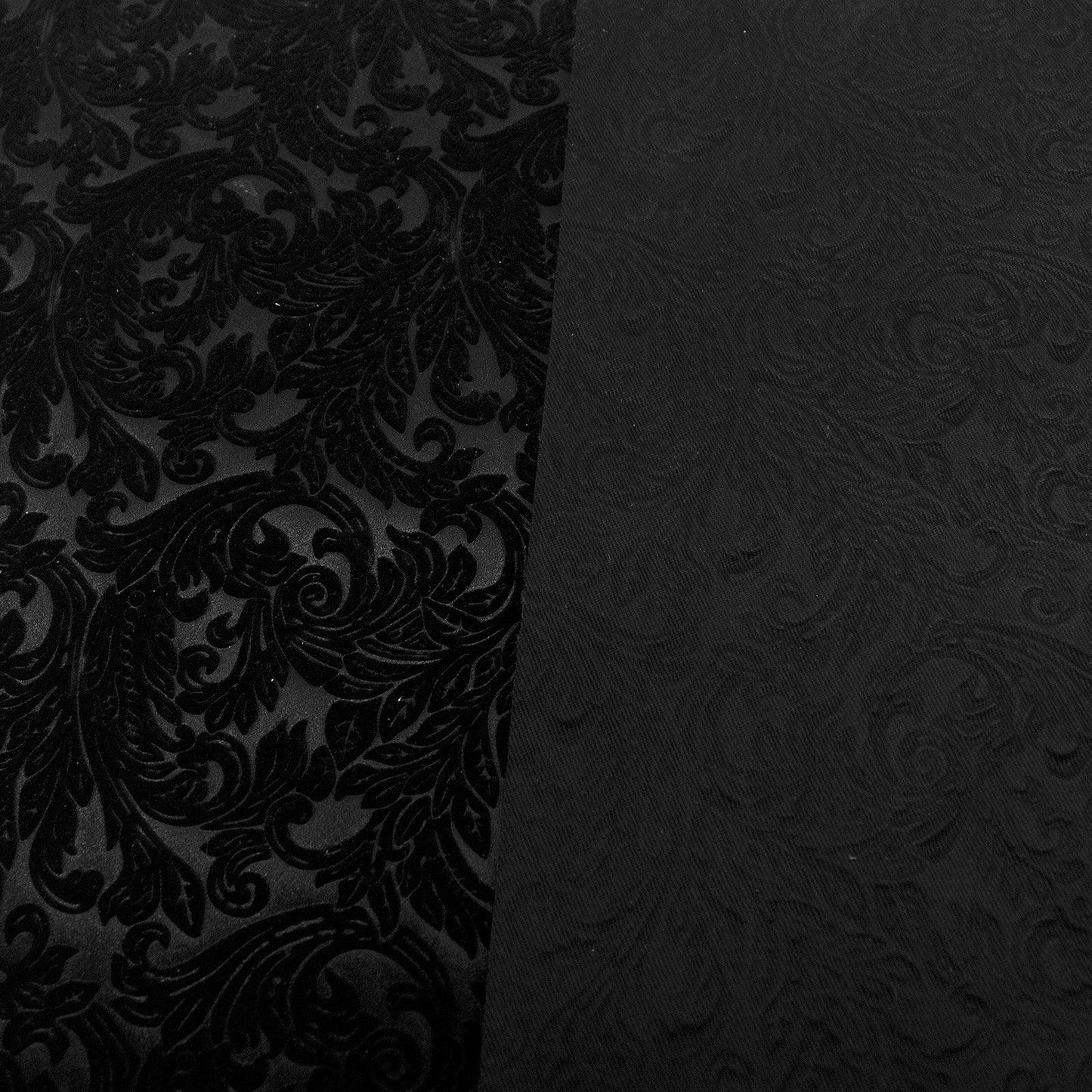 Trozo de tejido castellano terciopelo negro - La Tendeta del Cuero