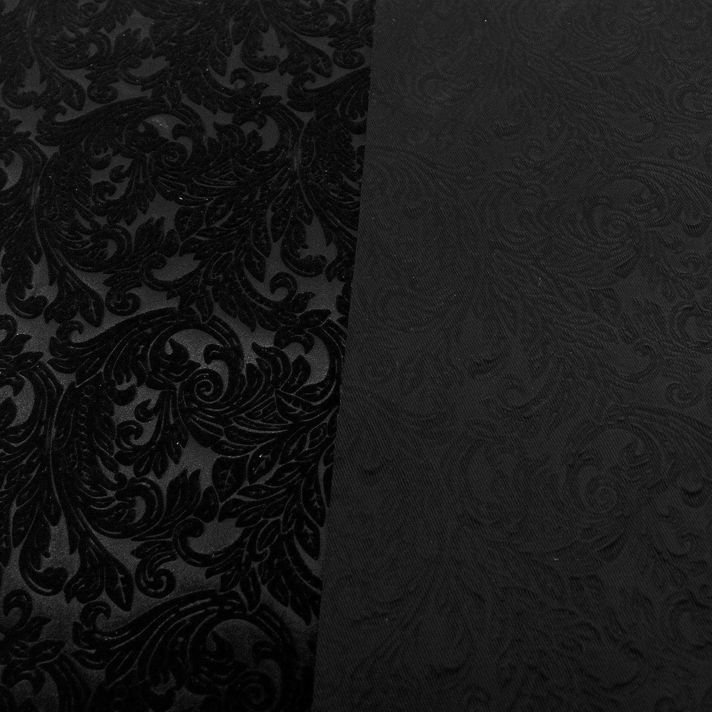 Trozo de tejido castellano terciopelo negro - La Tendeta del Cuero