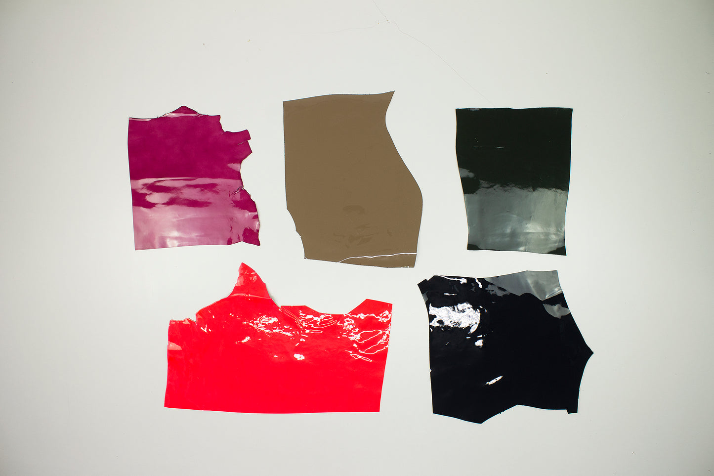 Lot 5 pieces of patent leather various colors