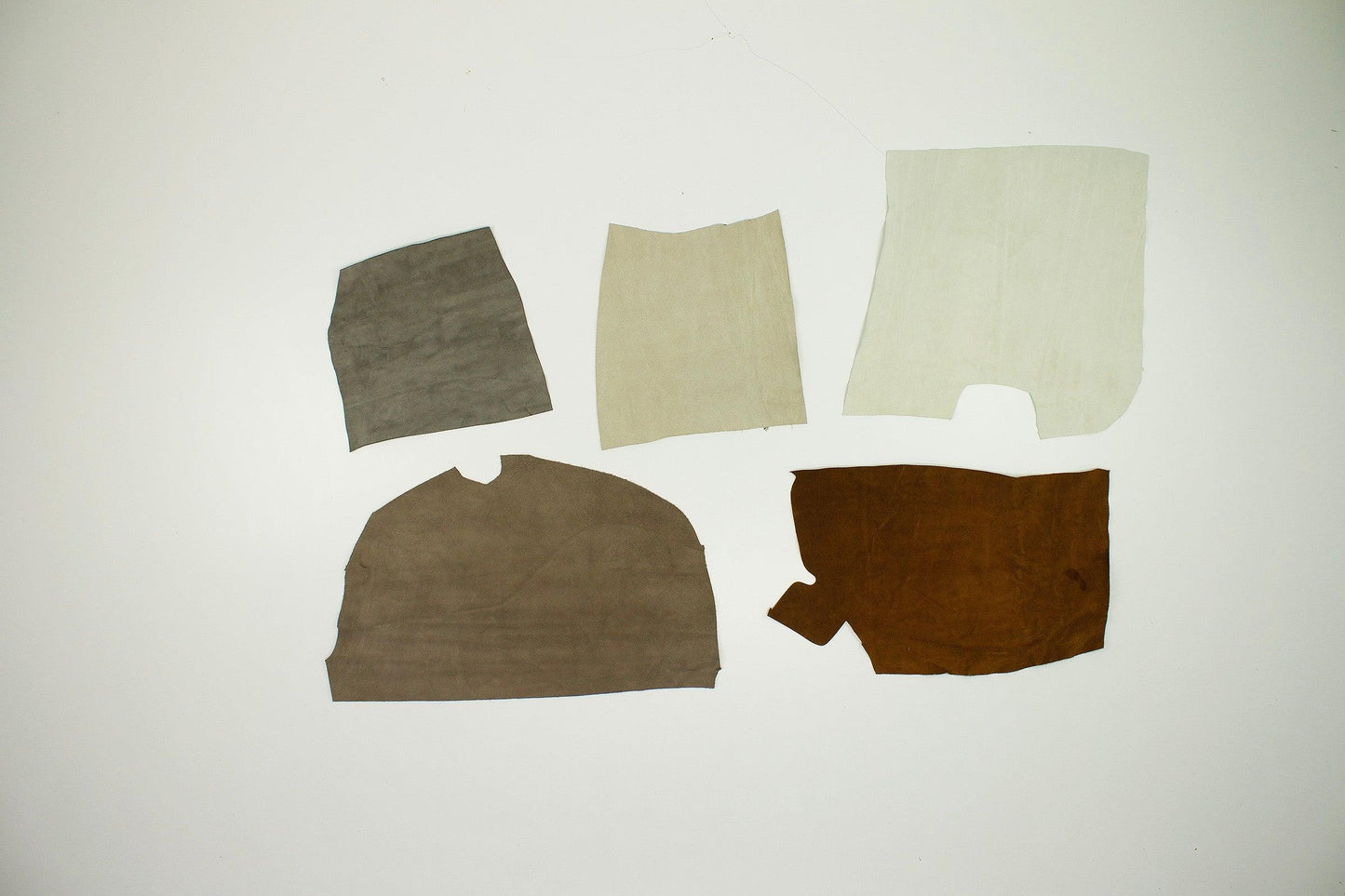 Lote 5 trozos de serraje varios colores