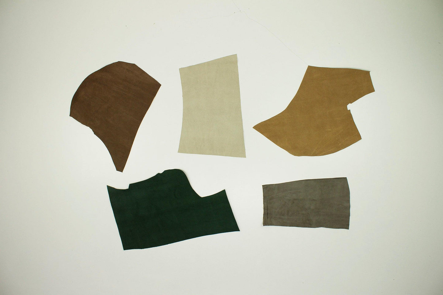 Lote 5 trozos de serraje varios colores