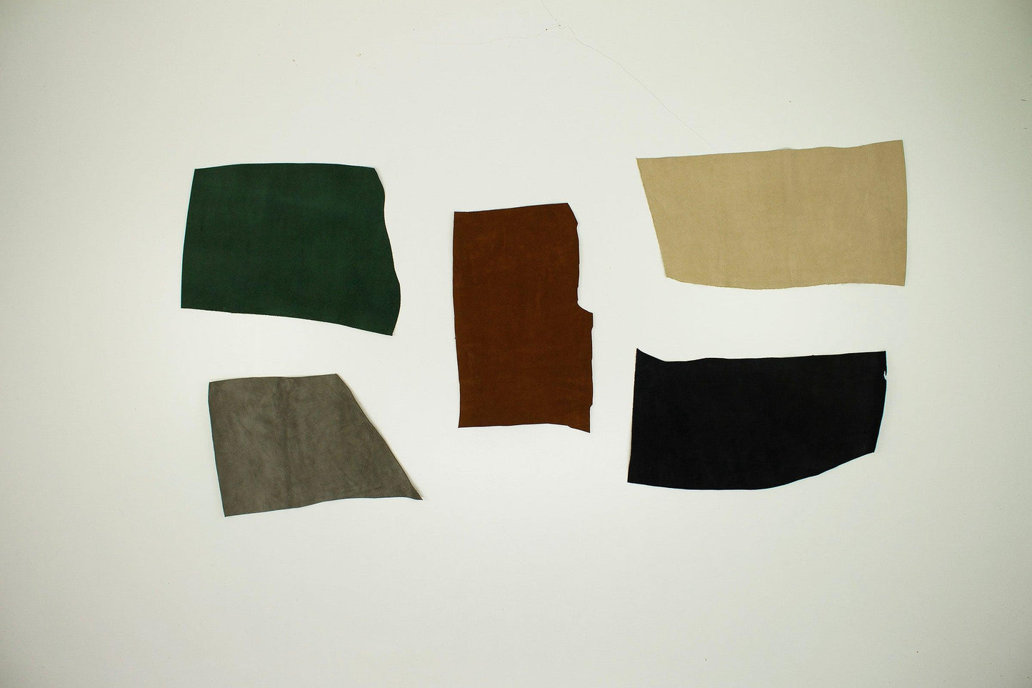 Lote 5 trozos de serraje varios colores