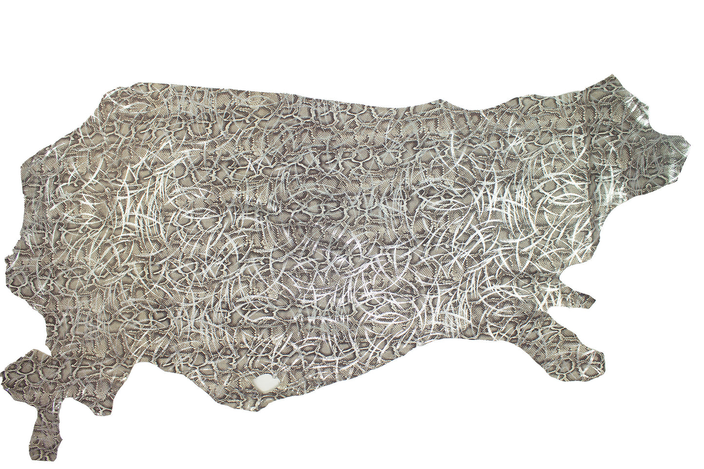 Piel de grabado serpiente moet brush silver