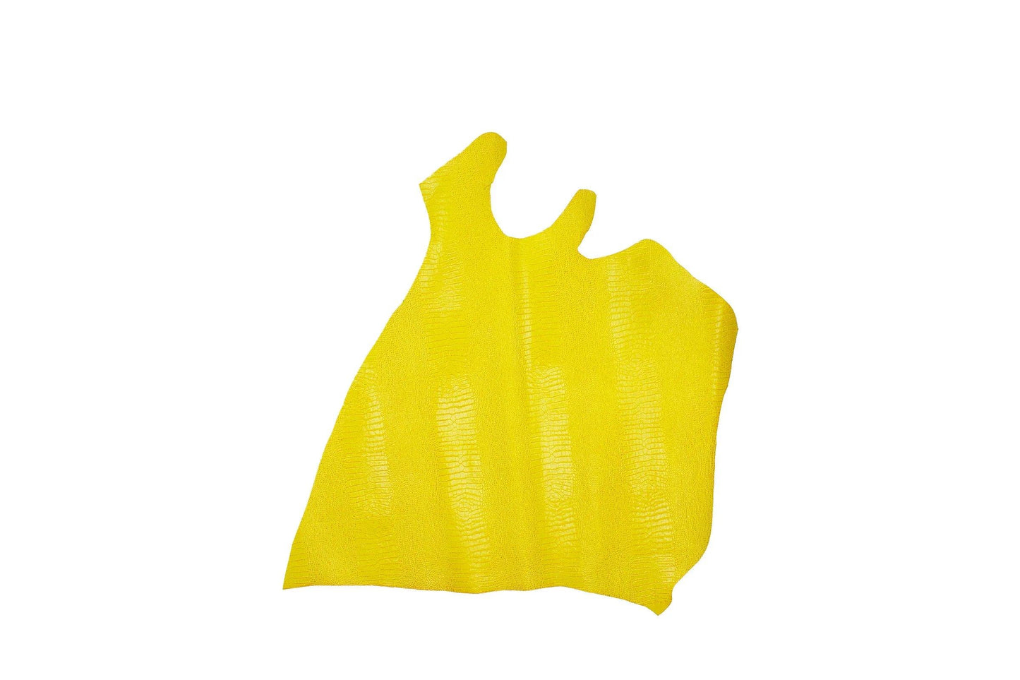 Trozo de piel grabado cocodrilo amarillo tonos naranjas - La Tendeta del Cuero