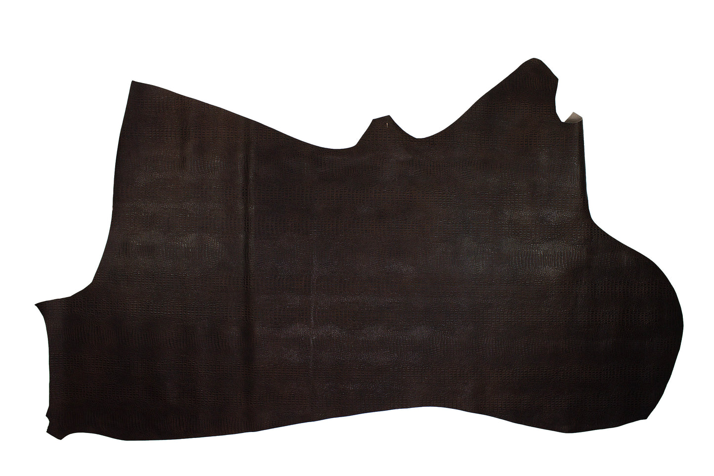 Trozo de piel grabado caiman chocolate