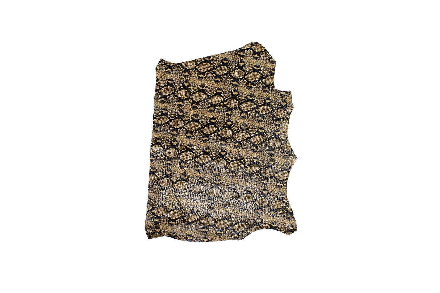 Trozo de piel grabado serpiente marron - negro