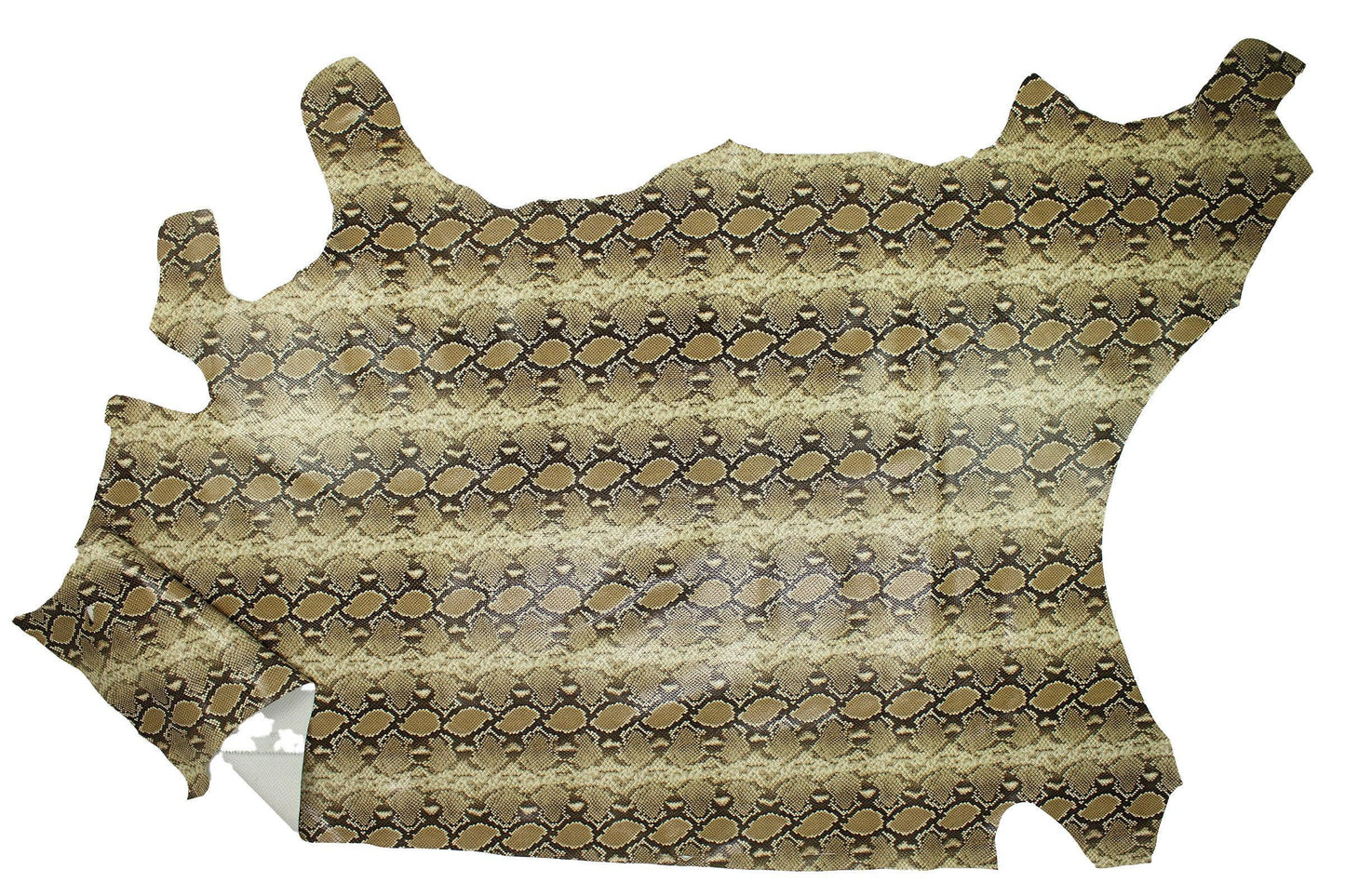 Piel de grabado serpiente tonos camel - La Tendeta del Cuero