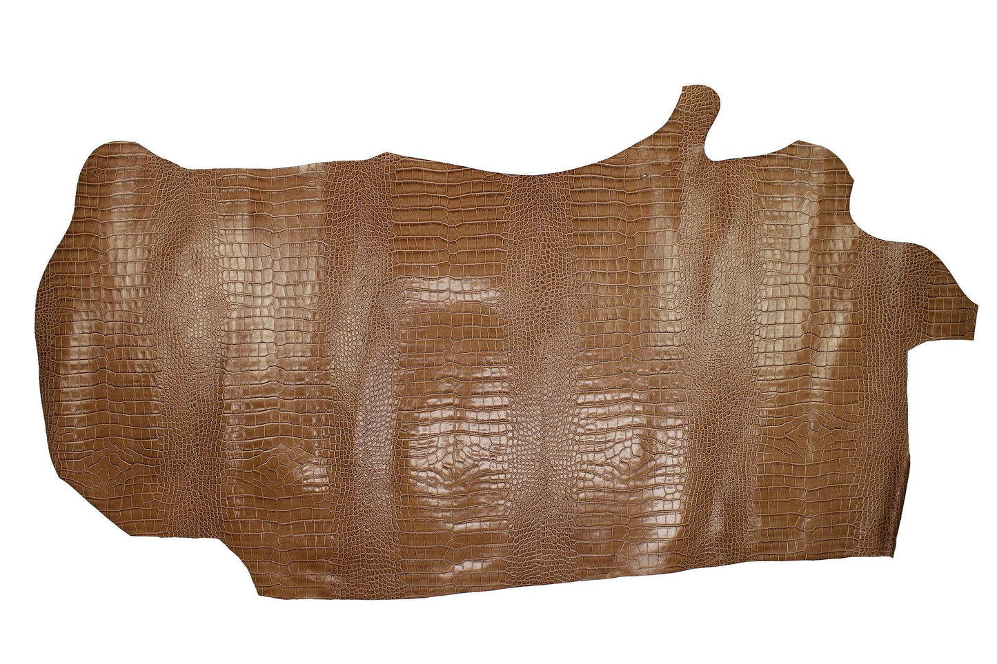 Piel de grabado cocodrilo marron arcilla - La Tendeta del Cuero