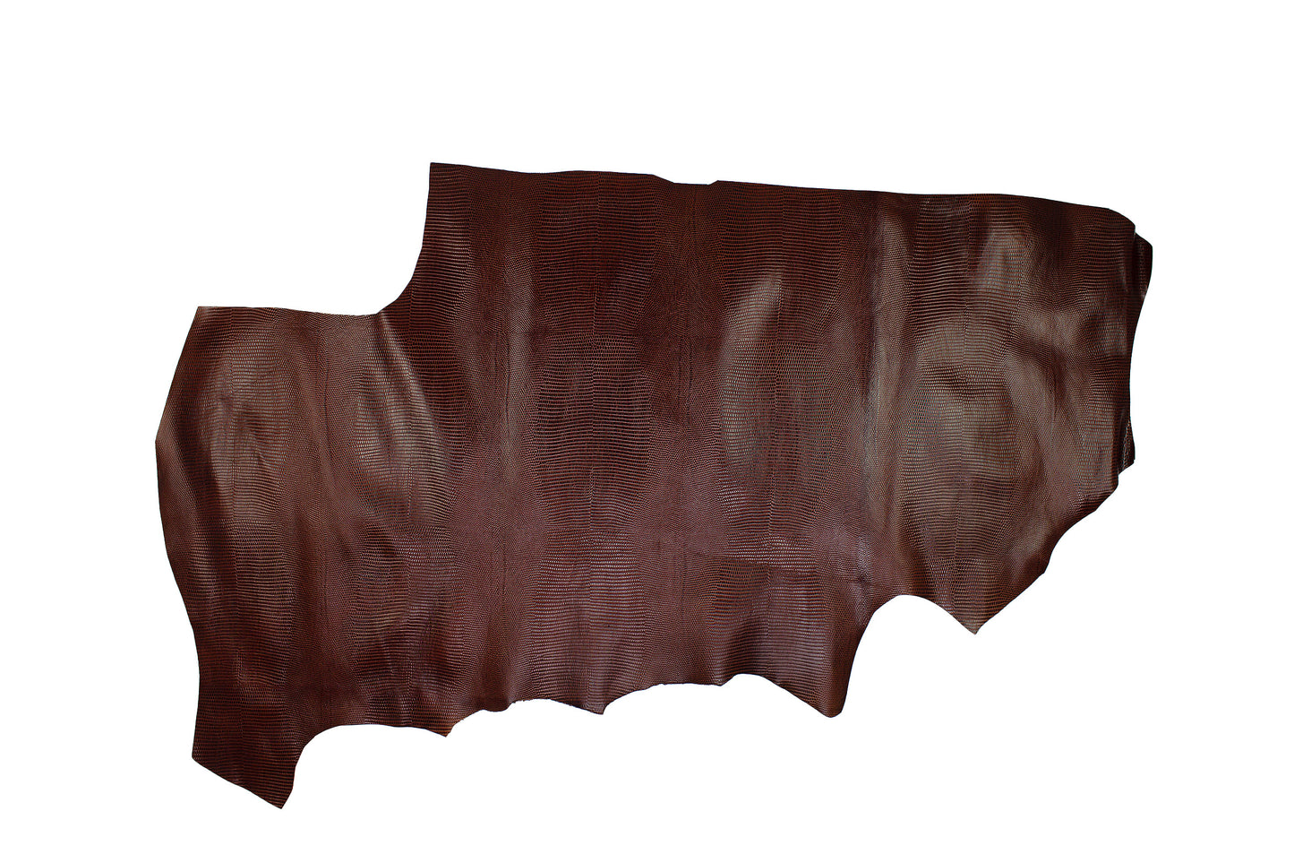 Trozo de piel grabado tejus burdeos