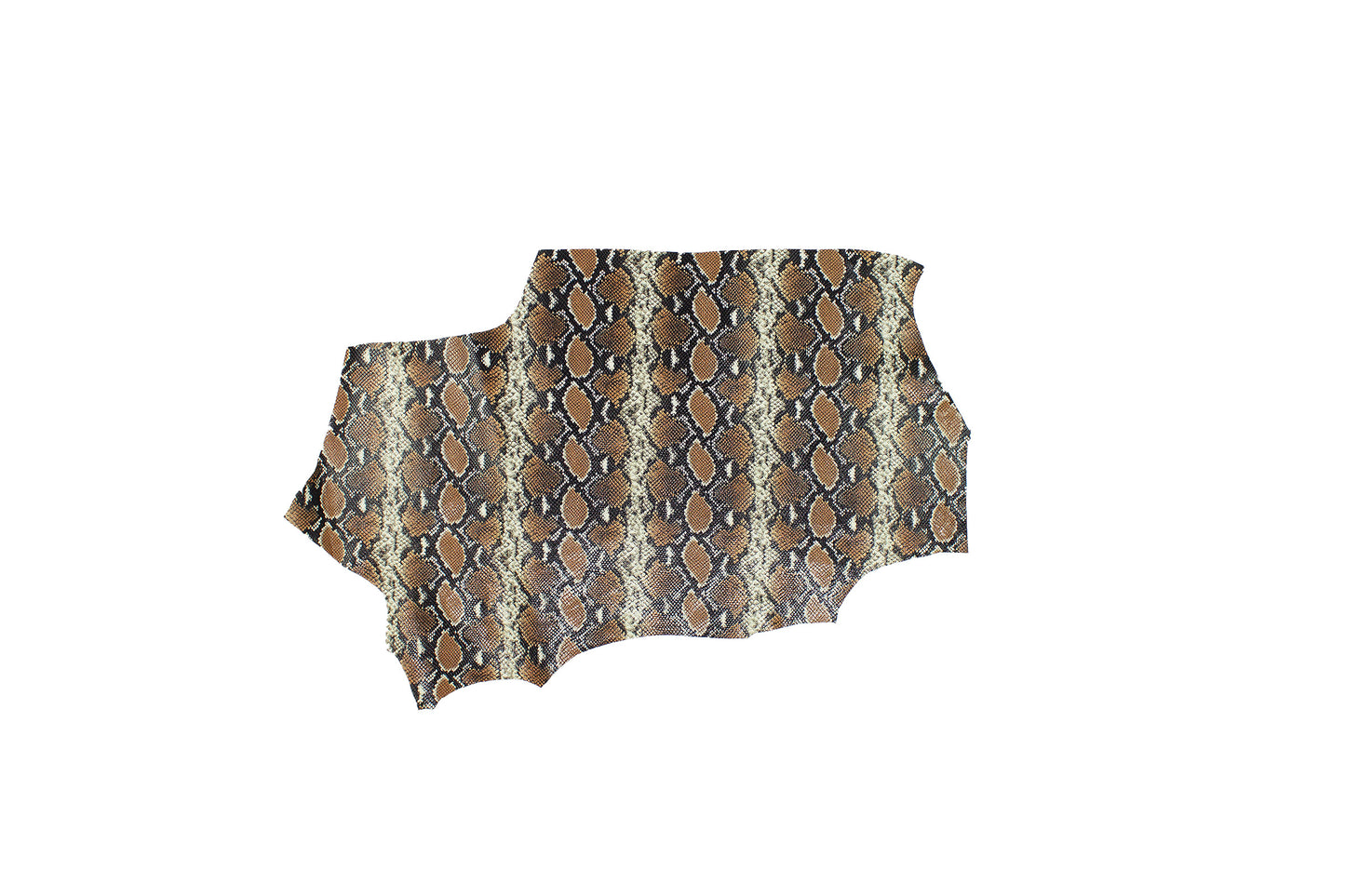 Trozo de piel grabado serpiente tonos marrones