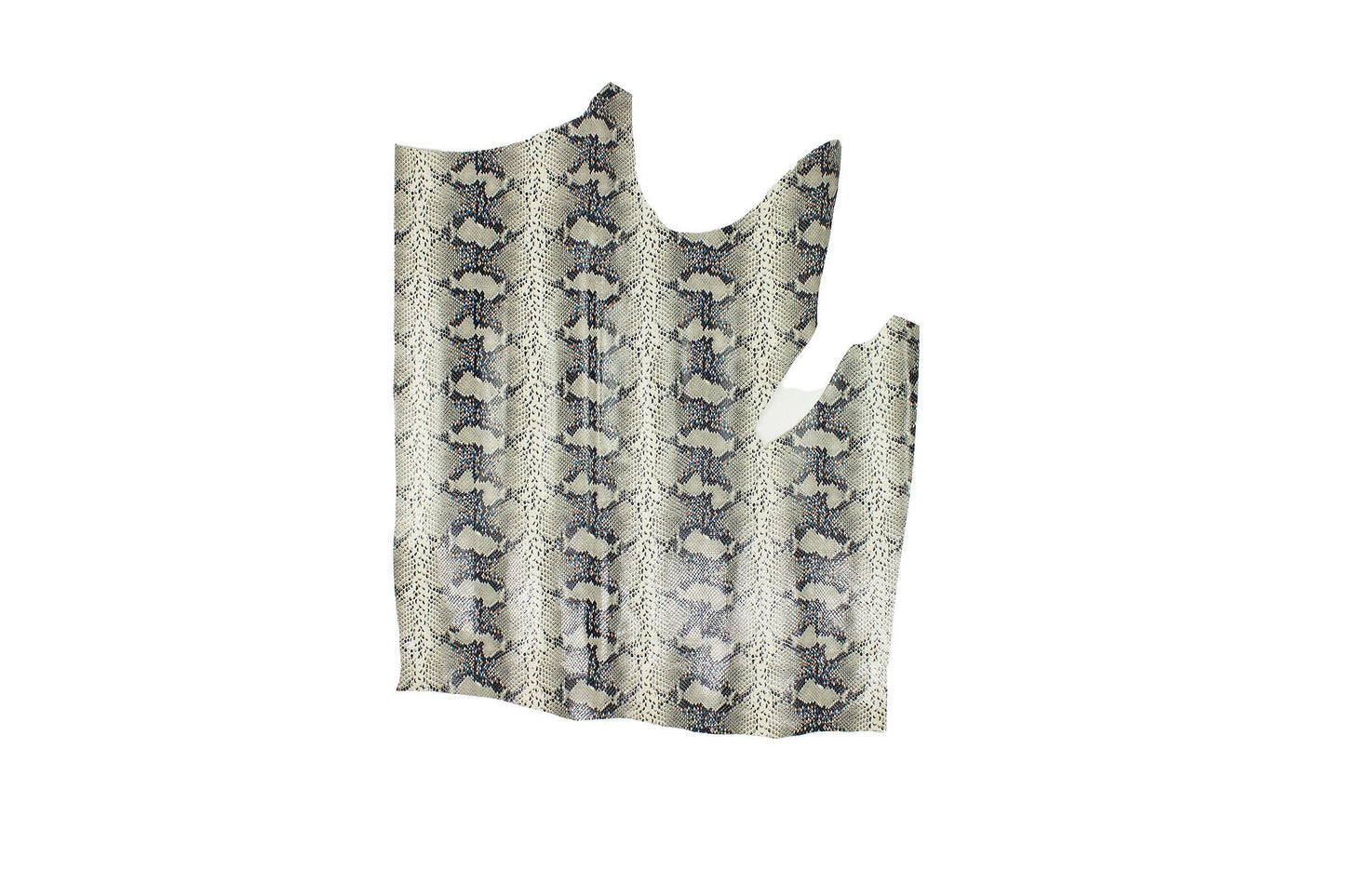 Trozo de piel grabado serpiente gris - multicolor - La Tendeta del Cuero