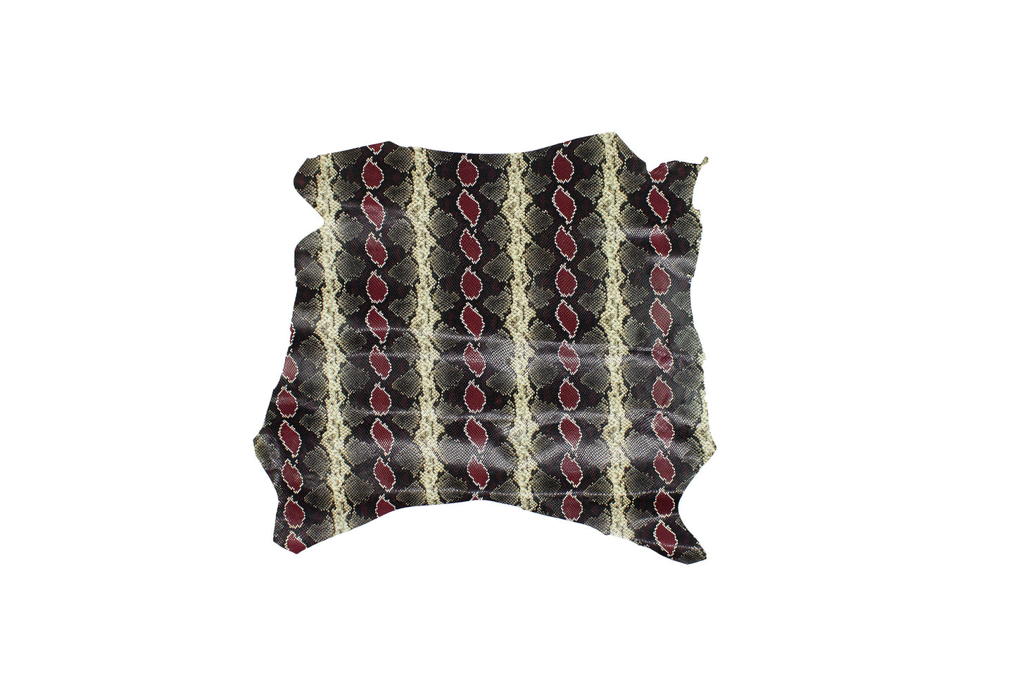 Trozo de piel grabado serpiente piton gris mancha burdeos