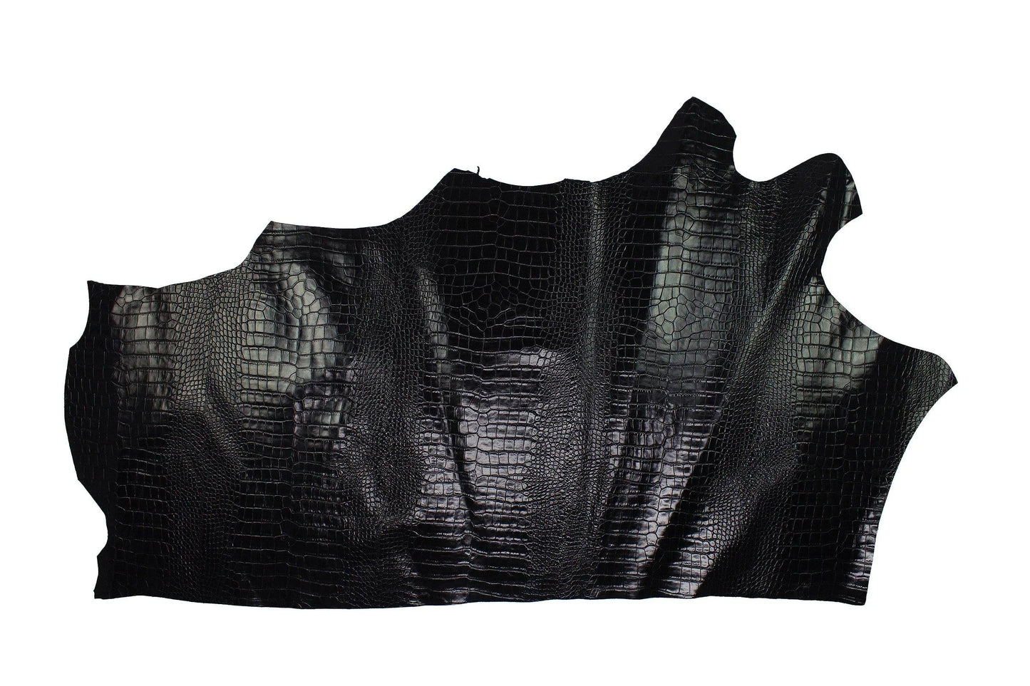Piel de grabado cocodrilo negro - La Tendeta del Cuero