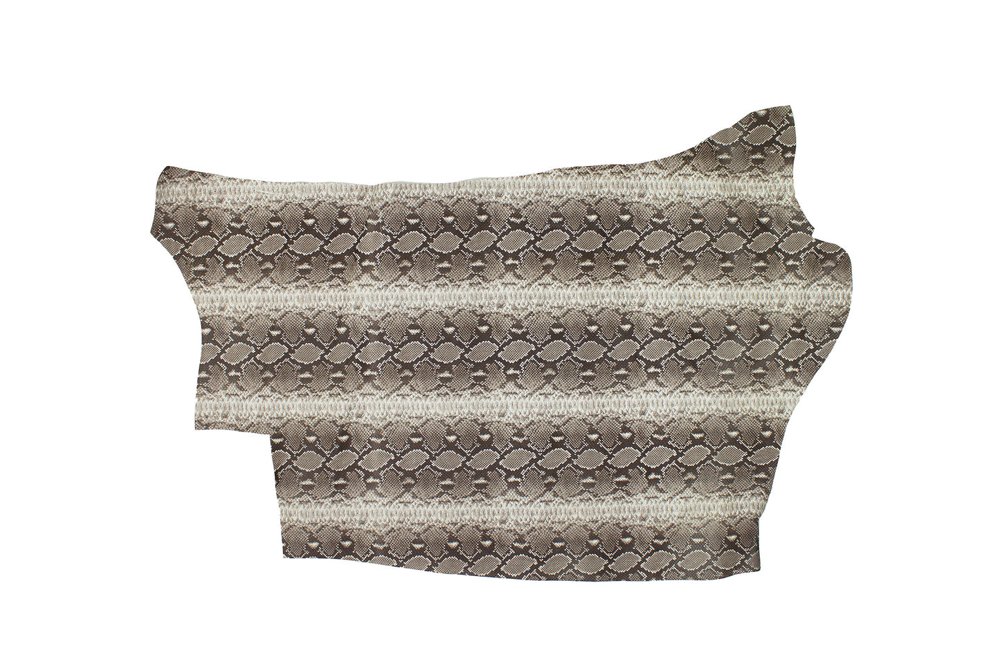 Trozo de piel grabado serpiente gris bruma - La Tendeta del Cuero