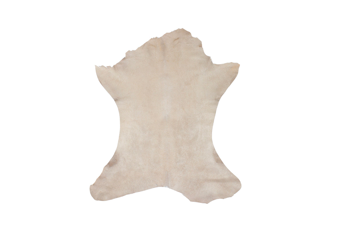 Trozo de piel pelo natural destello plata