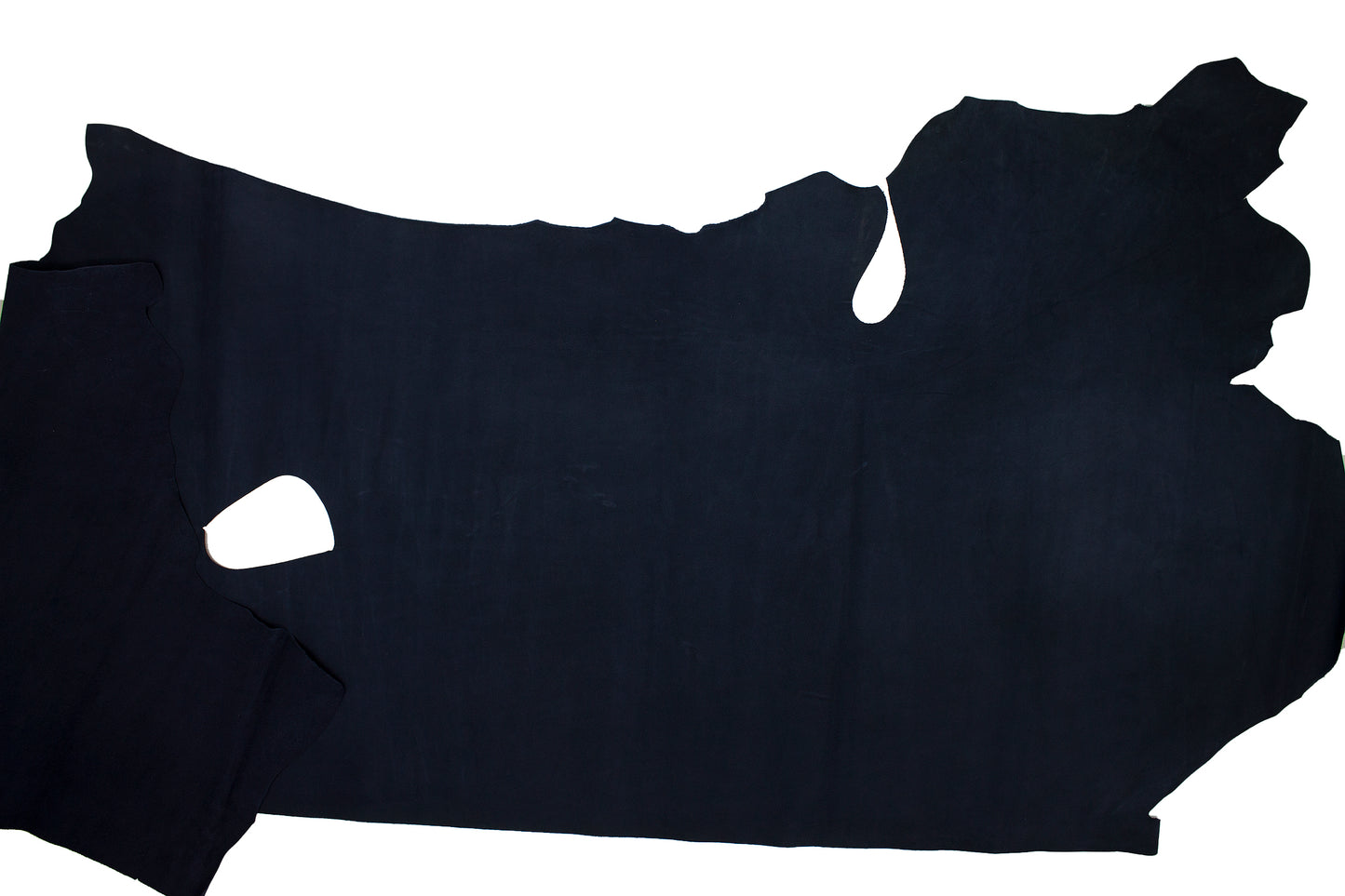 Piel de vacuno nobuck azul noche