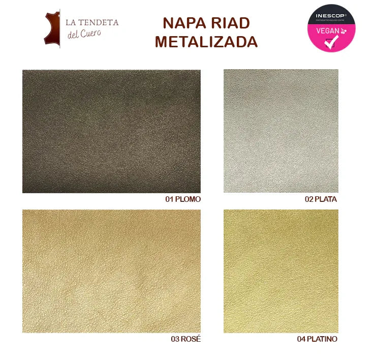 Coleccion Napa Riad Metalizada - La Tendeta del Cuero
