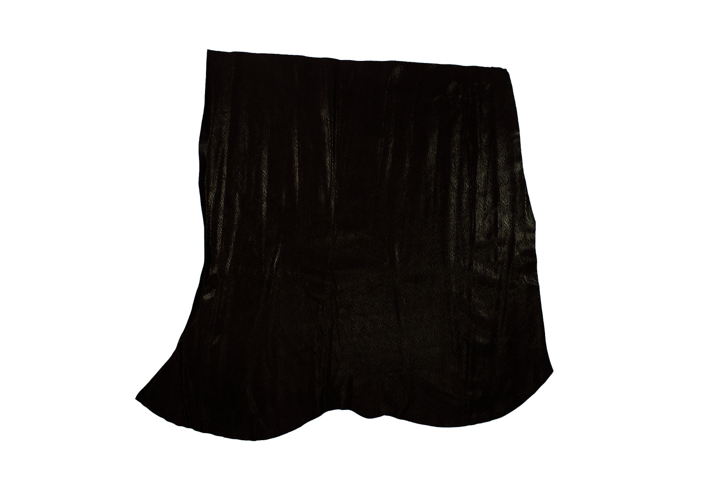 Piece of black wavy fantasy leather