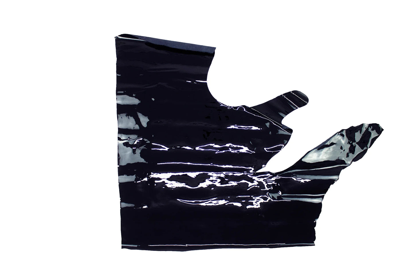 Trozo de piel charol negro - La Tendeta del Cuero