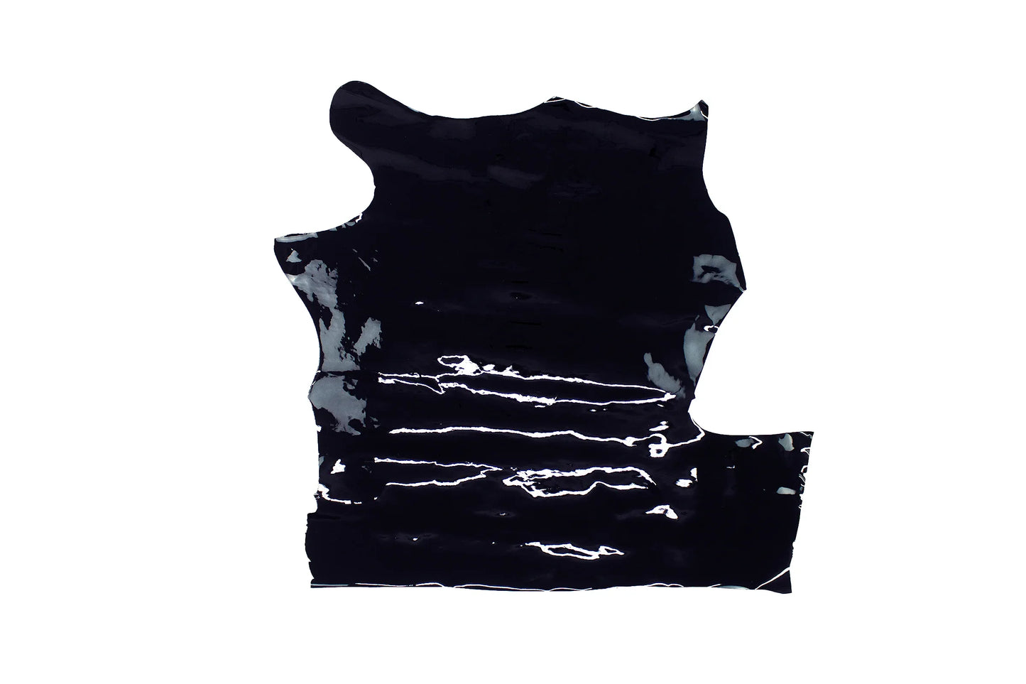 Trozo de piel charol negro - La Tendeta del Cuero