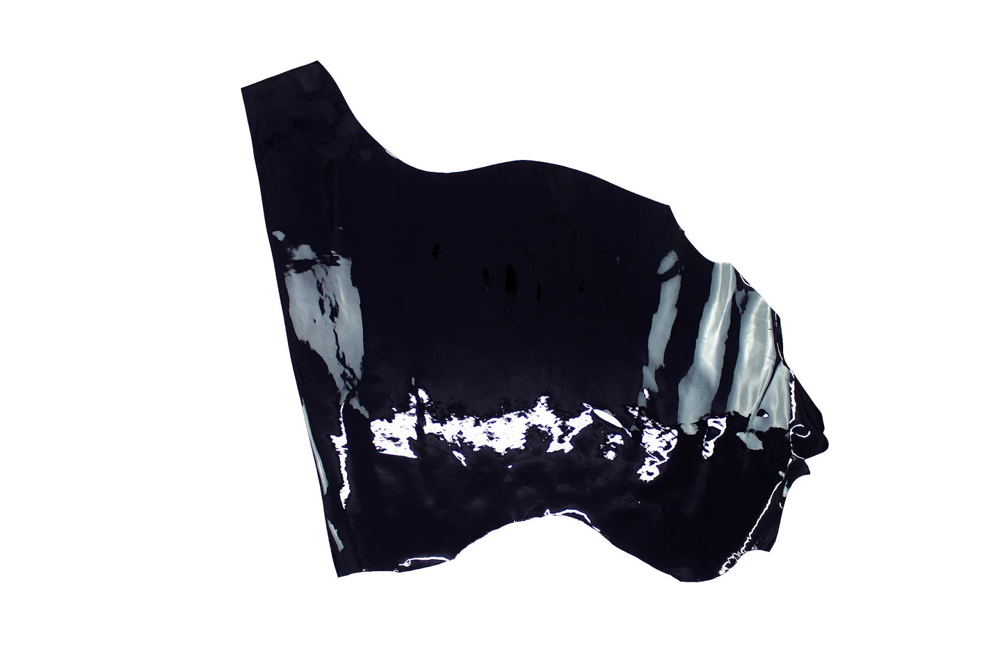 Trozo de piel charol negro - La Tendeta del Cuero