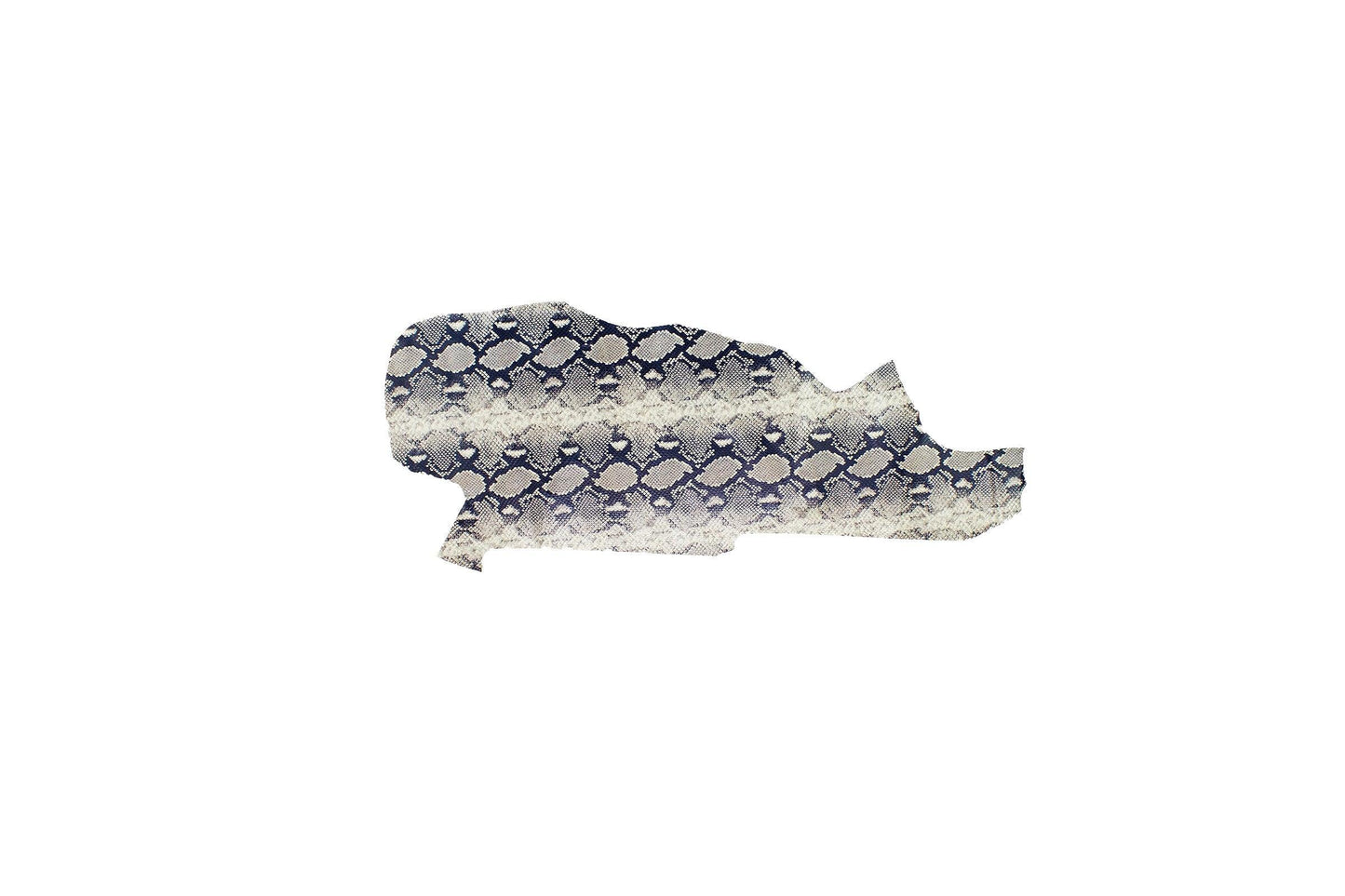 Trozo de piel grabado serpiente beige - negro - La Tendeta del Cuero