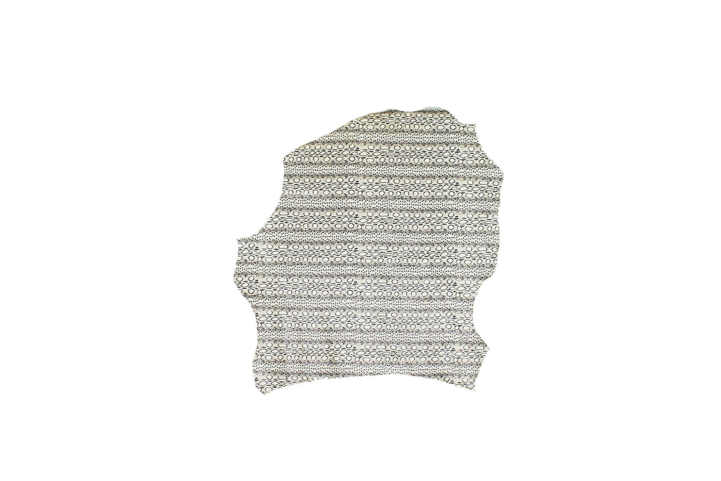 Trozo de piel grabado serpiente beige - negro - La Tendeta del Cuero