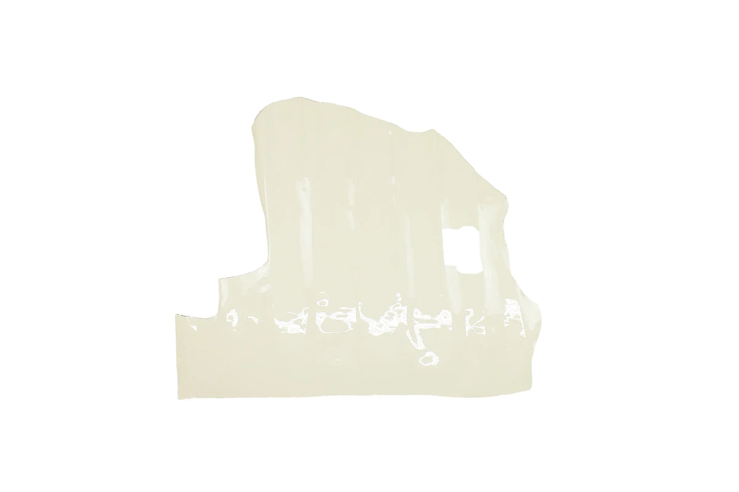 Trozo de piel charol crema - La Tendeta del Cuero