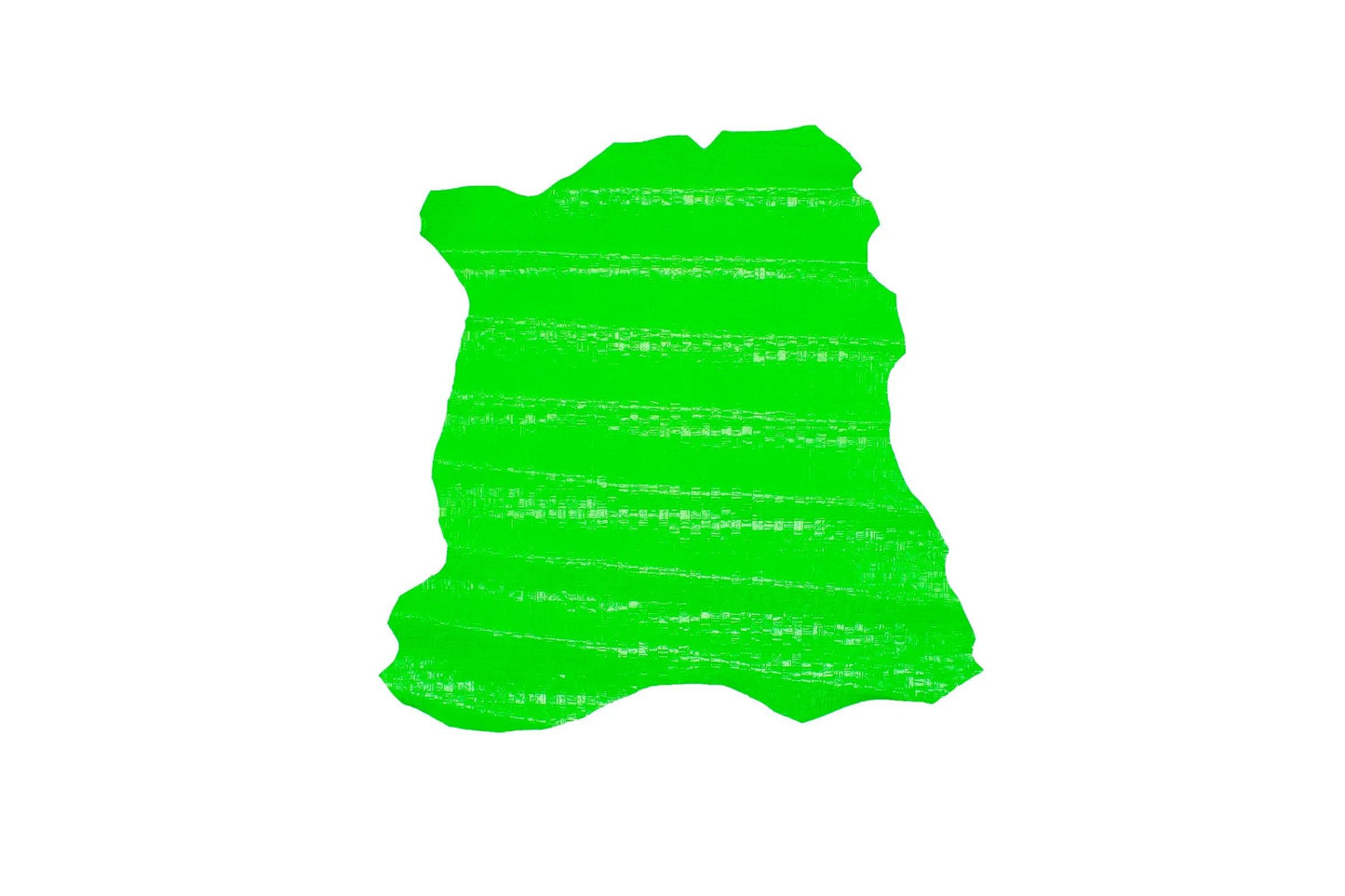 Trozo de piel grabado trenzado mimbre verde fluor - La Tendeta del Cuero