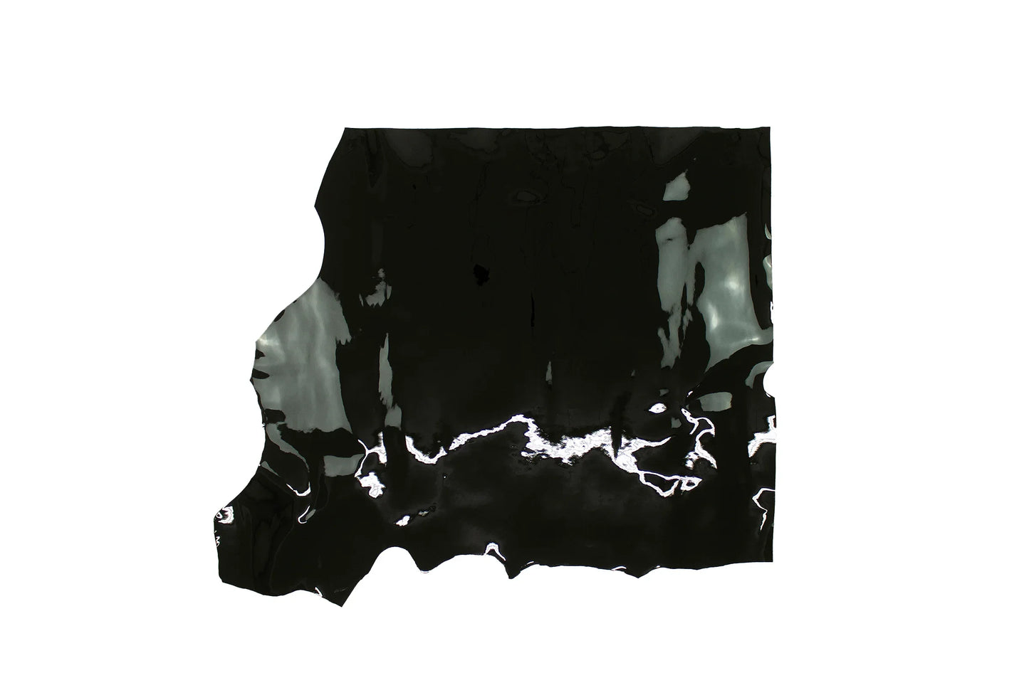 Trozo de piel charol negro - La Tendeta del Cuero