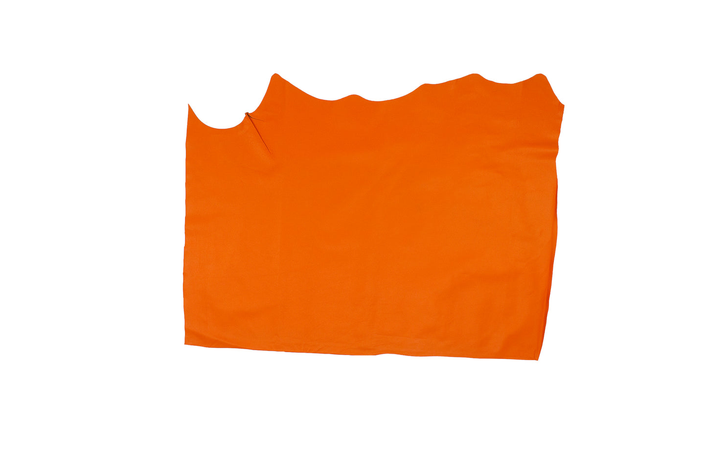 Piece of butane orange bovine leather