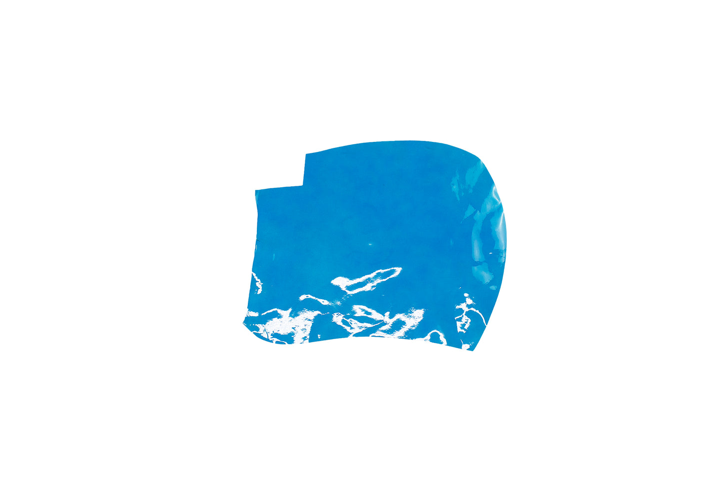 Trozo de piel charol azul - La Tendeta del Cuero